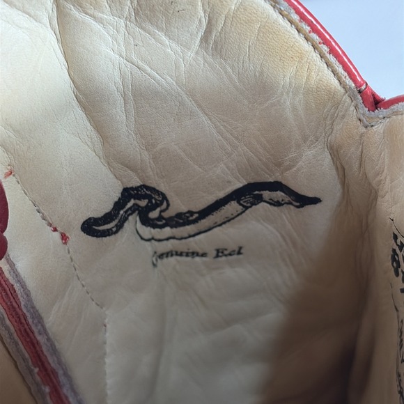 LOS ALTOS MEN BURGUNDY GENUINE EEL WESTERN COWBOY BOOT Size 8.5 (EE+) - Picture 11 of 13